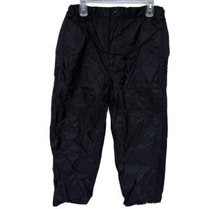 Black Bass Pro Shops Rain Pants Medium Waterproof Weather Raingear Fishing Nylon